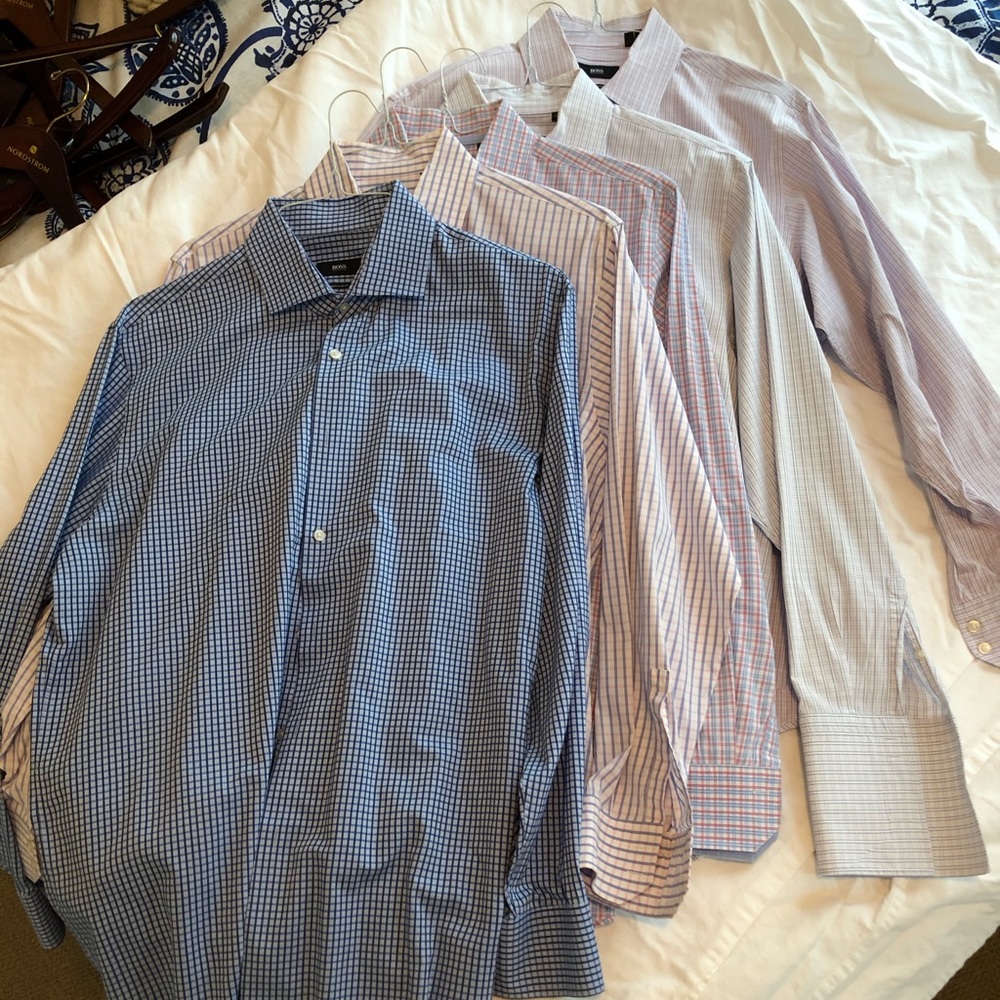 5 Hugo Boss button down shirts- amazing condition